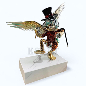 Nhà máy trực tiếp Pop Art Electroplated phim hoạt hình Donald vịt với cánh điêu khắc Gallery trang trí nội thất nhựa thủ công mỹ nghệ - Product Image 3