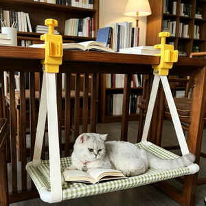 <span class=keywords><strong>Amaca</strong></span> per Gatti da Scrivania Multiuso, Senza Necessità di Attrezzi, Protezione in Silicone, Alta Capacità di Carico, per Gatti Domestici - Product Image 1
