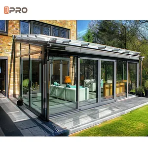 2024 Laminated tempered glass price garden house Insulated Glass House Prefab sunroom prefabricated glass sunroom panels