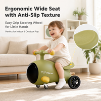 Moderno Carro Deslizante de 4 Ruedas para Niños Pequeños, Seguro y Estable, Juguete para Empujar con los Pies, con Ruedas EVA Silenciosas para Edades de 1 a 3 Años