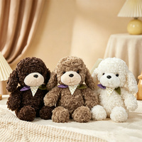 Boneka Anjing Teddy Lucu Custom, Bahan Katun PP 32cm, Lembut, Mengembang, Pereda Stres, Hadiah Ulang Tahun, Grosir OEM