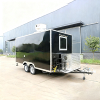 Remorque de restauration rapide motorisée entièrement équipée de 2,5 m, cuisine mobile, chariot à kebab et à café pour la vente de snacks de rue