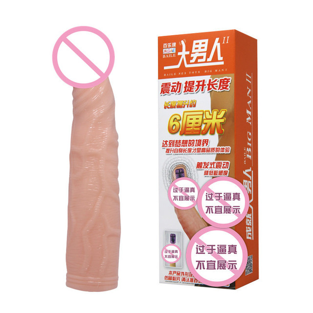 Wholesale Hot Selling Silicone Spike Crystal Vibration Condom Transparent Vibrating Sleeve for Male