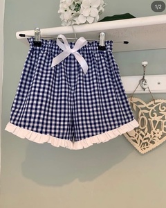 กระโปรงสั้นมีโบว์อัดจีบสำหรับเด็กนักเรียนประถม - Product Image 4