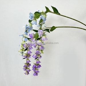E-1139 Flores Artificiales Colgantes de Seda para Decoración de Interiores, Ramas Largas de Campanulas, Flores Colgantes al por Mayor - Product Image 3