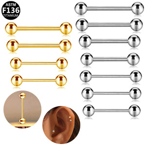 Clous d'oreilles en titane F136 pour piercing, unisexes, à porter au quotidien - Product Image 1