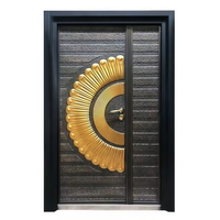 Porte de sécurité en acier embossé sur mesure, robuste, pour l'extérieur, porte d'entrée en métal pour les maisons