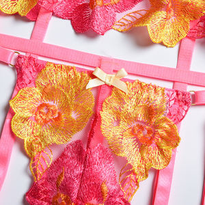 Sexy Dessous Spitze Transparente Unterwäsche Frauen Sinnliche Dessous Frau Sexy Höschen Dessous 3 Stück #0703 - Product Image 4