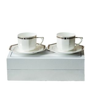 High-Appearance Grade <b>Ceramic</b> Coffee <b>Mug</b> and Saucer Set Net Red Party-Grade Classic Design Includes Tray - Product Image 5