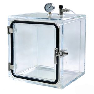 Équipement de séchage de laboratoire OEM en acier inoxydable et acrylique, type boîte à scellage scolaire, chambre à vide pour chimie, dessiccateur pour tests en laboratoire médical - Product Image 1