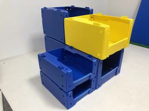 Có thể gập lại corflute <span class=keywords><strong>correx</strong></span> PP sóng nhựa xếp chồng kho ráp quần áo lưu trữ hộp nhựa chọn các bộ phận Thùng - Product Image 5