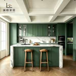 Cuisine modulaire de style luxueux avec un design moderne, évier en acier inoxydable, planche en mélamine et système de tiroirs - Product Image 1