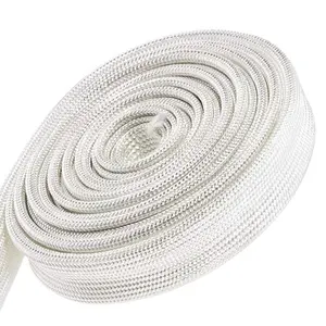 High-temperature Braided Fiberglass Sleeve for provide thermal insulation