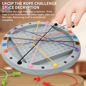 Juego de Mesa de Nudos de Cuerda Chengji para Niños, Juego de Lógica 2 en 1 con Cuerdas Entrelazadas de Colores, Tablero de Ajedrez Magnético Inteligente - Product Image 3