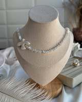 Fine New Trendy En Acier Inoxydable Soleil Pendentif Irrégulier Blanc Cristal Collier Étanche À La Mode Bijoux pour Cadeaux