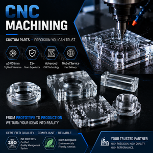 ชิ้นส่วนอะคริลิกกลึง CNC ความแม่นยำสูงตามสั่ง ค่าความคลาดเคลื่อน ±0.005 มม. งานกัด งานกลึง ชิ้นส่วนพลาสติก - Product Image 1