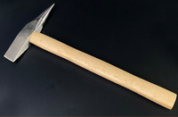 Marteau de dégivrage et de dégarnissage en acier OEM personnalisable avec manche en bois, pour soudure électrique et décapage de rouille, stock usine
