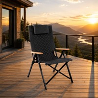 Chaise pliante de camping d'extérieur, portable, réglable, en alliage d'aluminium, dossier haut, chaise Sea-Dog, mobilier d'extérieur, style décontracté