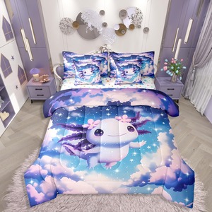 <span class=keywords><strong>Couette</strong></span> en coton et soie confortable Variety Dream Axolotl pour ensemble de couettes transfrontalières, impression numérique personnalisable - Product Image 2