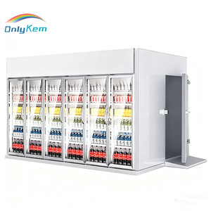 10 14 Glass Door Display Walking <strong>Cooler</strong> <strong>Room</strong> Walk-in Freezer Chiller <strong>Room</strong> Display Walk in <strong>Cooler</strong> in USA for Supermarket - Product Image 5