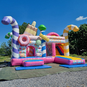 Khu vực trẻ em nảy lâu đài <span class=keywords><strong>Inflatable</strong></span> kẹo ngọt MOONWALK nhảy Combo với trượt thương mại <span class=keywords><strong>Inflatable</strong></span> kẹo Land Bouncer - Product Image 1