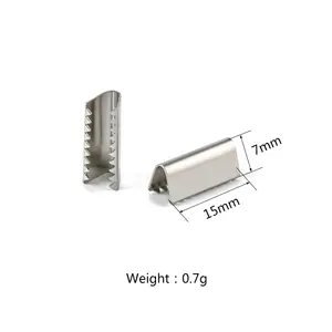 V 모양 클립 후드 끈 끈 끈 끈 끈 끈 코드 끝 주문 Aglet 버클 벨트 끝 끝 끝 끝 끝 U 죔쇠 금속 끝 drawc를 위한 경련