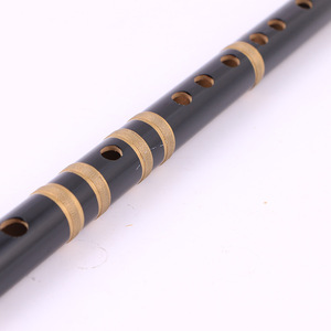 Flûte transversale <span class=keywords><strong>en</strong></span> <span class=keywords><strong>bambou</strong></span> noir <span class=keywords><strong>en</strong></span> gros, un ensemble d'instruments de musique, idéale pour les débutants - Product Image 4