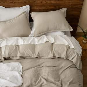 Funda de Edredón de Muselina de Estilo Clásico de 2 Capas 100% Algodón, Juego de Ropa de Cama de Muselina, Funda de Edredón de Muselina Cómoda - Product Image 3