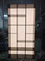 Paravent en métal de style nordique avec éclairage LED, armoire à vin personnalisée, séparateur de pièce, panneaux en verre trempé pour salon