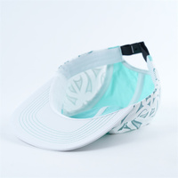 Casquettes de camp non structurées à 5 panneaux, chapeaux de course en nylon avec logo brodé avec boucle en plastique