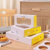 Boîte à tarte aux oeufs en papier gaufré à bulles imprimée écologique Boîte de couleur personnalisée avec fenêtre transparente