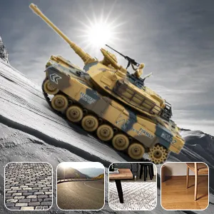 1/18 vente chaude Abrams modèle Rc réservoir avec fumée + son + tir tout Terrain télécommande chenille RC réservoir voiture M1A2 Tik Tok