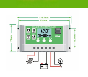<span class=keywords><strong>New</strong></span> 12V <span class=keywords><strong>24V</strong></span> LCD Hiển thị năng lượng mặt trời điều khiển nhà máy bán buôn 10A 20A 30A USB thông minh hệ thống sạc LED ánh sáng <span class=keywords><strong>PWM</strong></span> - Product Image 6