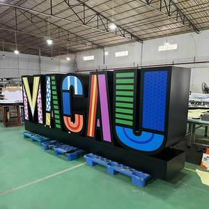 <span class=keywords><strong>Lettres</strong></span> 3D géantes personnalisées pour extérieur, en acier inoxydable, rétroéclairées par LED, alimentées par transformateur, grandes enseignes paysagères, logo <span class=keywords><strong>de</strong></span> bâtiment - Product Image 5