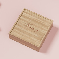 Boîte cadeau de luxe en bois de pin pour parfum avec logo gravé au laser et plateau intérieur en mousse EVA