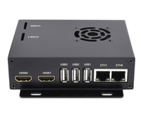 WIFI6 papan dasar Ethernet ganda untuk Raspberry Pi CM4, komputer Mini dengan Slot kunci M.2 E dukungan 5G/4G NVMe (CM4 tidak termasuk)