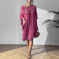Nouvelle Robe de Plage Style Numérique Imprimé Léopard avec Franges – Superposition à Franges pour Maillots de Bain 100% Coton