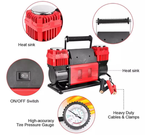 Dc12v כבד חובה מדחס אוויר כפול 60 מ "מ מכונית ניידת עם צמיג משאבת מדחס דיגיטלי משאבת מדחס דיגיטלי - Product Image 6