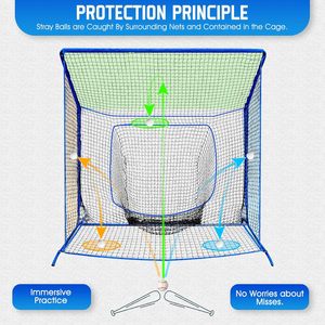 Red de Práctica de Bateo de Béisbol de 6x6 pies con Objetivo, Apta para Entrenamiento de Swing en Interiores y Exteriores, Universal para Pelotas de Diferentes Tipos - Product Image 3