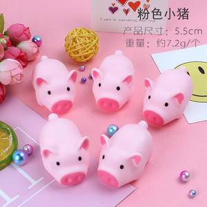 Juguete de cerdo Kawaii para apretar, lindos juguetes blandos de mascotas para niños, antiestrés, sonoro, de goma suave, mini juguetes de cerdo para aliviar el estrés. - Product Image 5