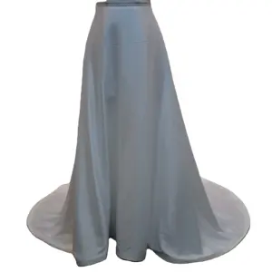Giá cả hợp lý xem qua v-neckline Bridal Dress không tay backless Wedding Dress với satin mềm