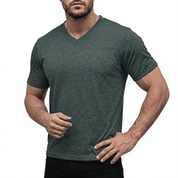 T-shirt extensible à manches courtes et col rond pour homme, été