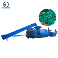 Horserider Machine de granulation de recyclage de plastique humide Ligne de granulation rigide PP PE ABS Machine de matière première de granule de plastique