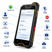 Plateforme cloud résistante aux intempéries, système de patrouille de sécurité avec reconnaissance faciale, carte NFC, GPS, Android, 4G SIM