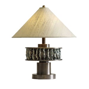Table Lamp Cream Fabric Shade E26 LED Bulb 220V Switch Control Eco-Friendly Modern Wabi Sabi Style Bedroom Decor - Product Image 5