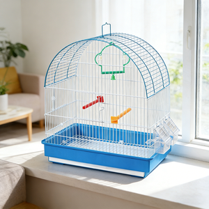 Jaula para Pájaros Pequeños Aier W1060, Hierro y Plástico Ecológicos, para Canarios, 43x29x47cm, Uso Interior/Exterior, Capacidad 25lb - Product Image 1
