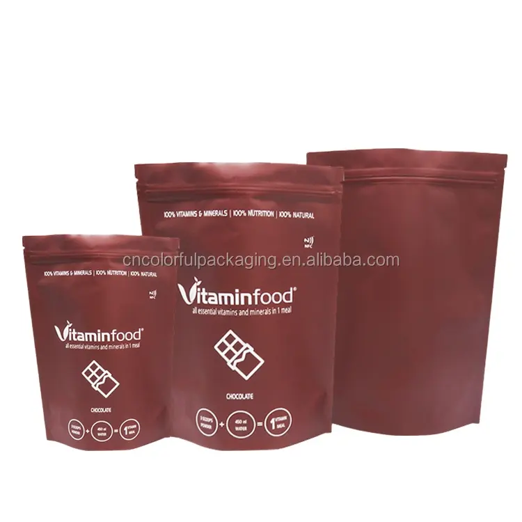Colorido 2.5mil Espessura Stand-Up Sacos De Plástico Nylon Zipper Alumínio Foil Tea Bag com Recyclable Recurso para Uso Alimentar