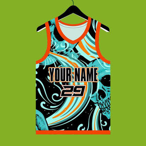 Singlet Gaya Basket Print on Demand untuk Pria, Tank Top Fitness, Rompi Latihan Tanpa Lengan Poliester Custom, Grosir - Product Image 2