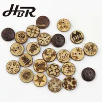 Natural Laser Patterns Flower Shape Animal Coconut Buttons für Shirts Decorations Wood Shell Button Coconut Shell btn