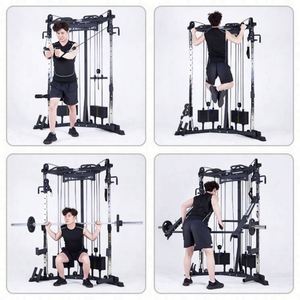 Rack de musculation multifonctionnel avec machine Smith et banc d'entraînement, en acier robuste, portable, écologique, noir, unisexe, pour la maison - Product Image 4